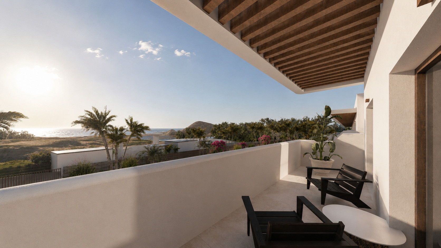 New-build bungalows in Pulpí with sea views