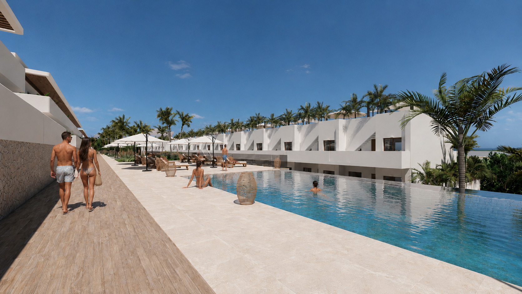New-build bungalows in Pulpí with sea views