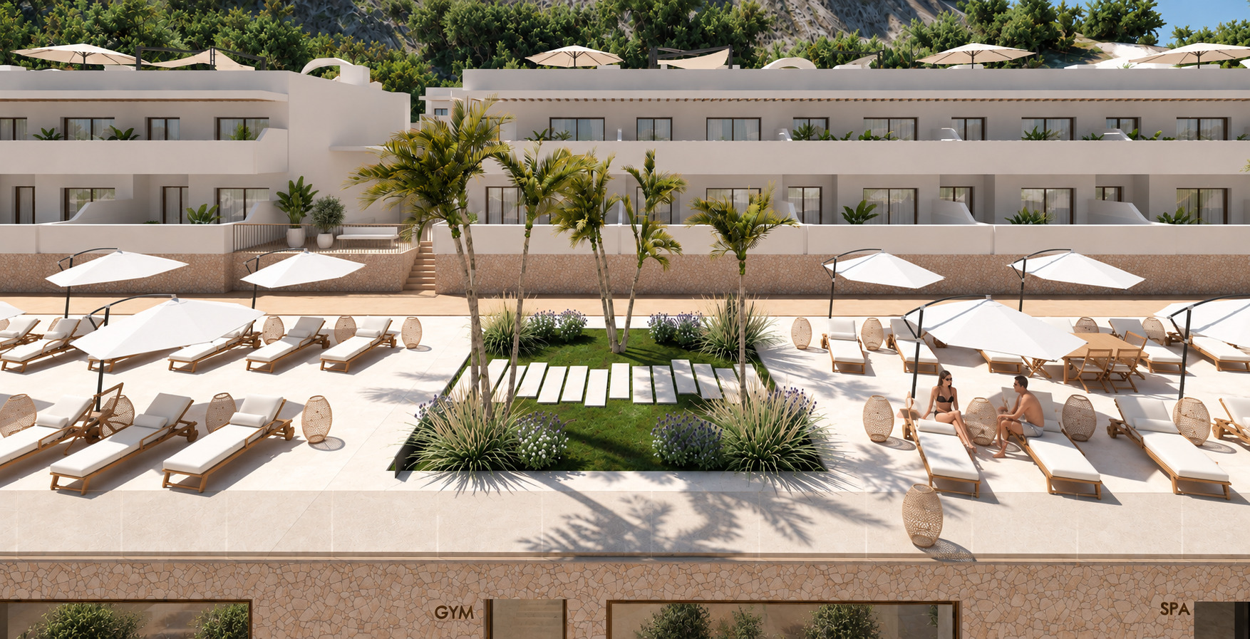 New-build bungalows in Pulpí with sea views