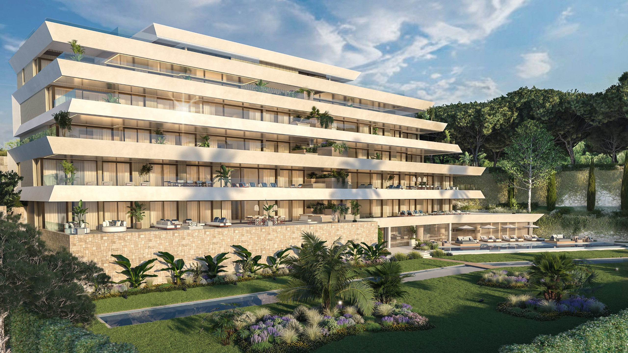 Apartamentos en Estepona con vistas al mar, entrega en 2028